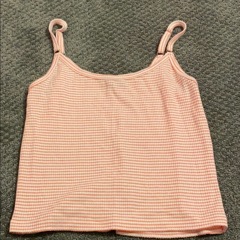 Forever 21 pink and white tank top